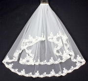 Veil - Lace Trim - Multi layers  - 30" - VL-V1092IV